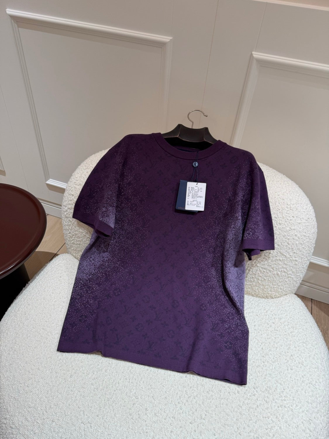 LOUIS VUITTON Monogram Jacquard Short-Sleeved Crewneck #376469
