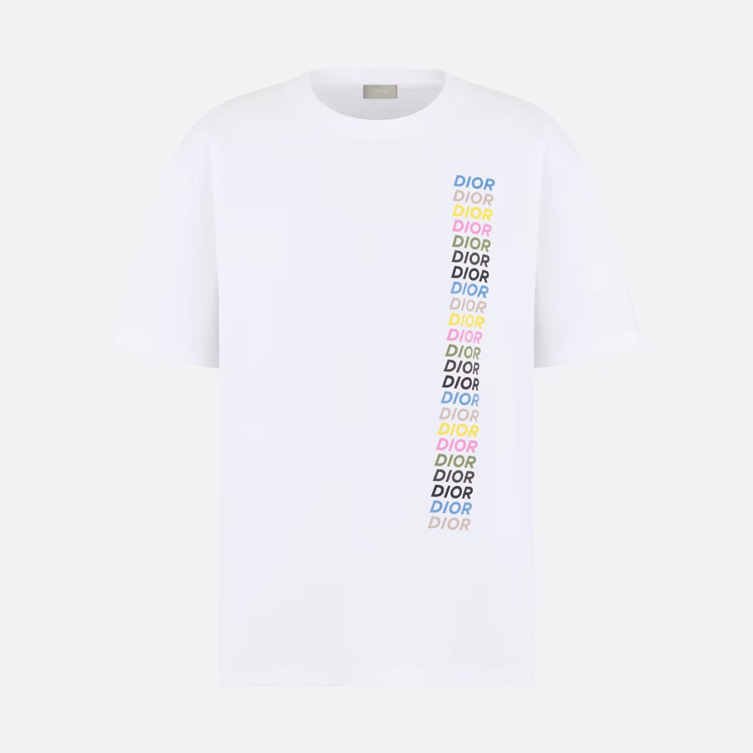 Dior Men's Summer Colorful Letter Short Sleeve Loose Fit T-Shirt #97256