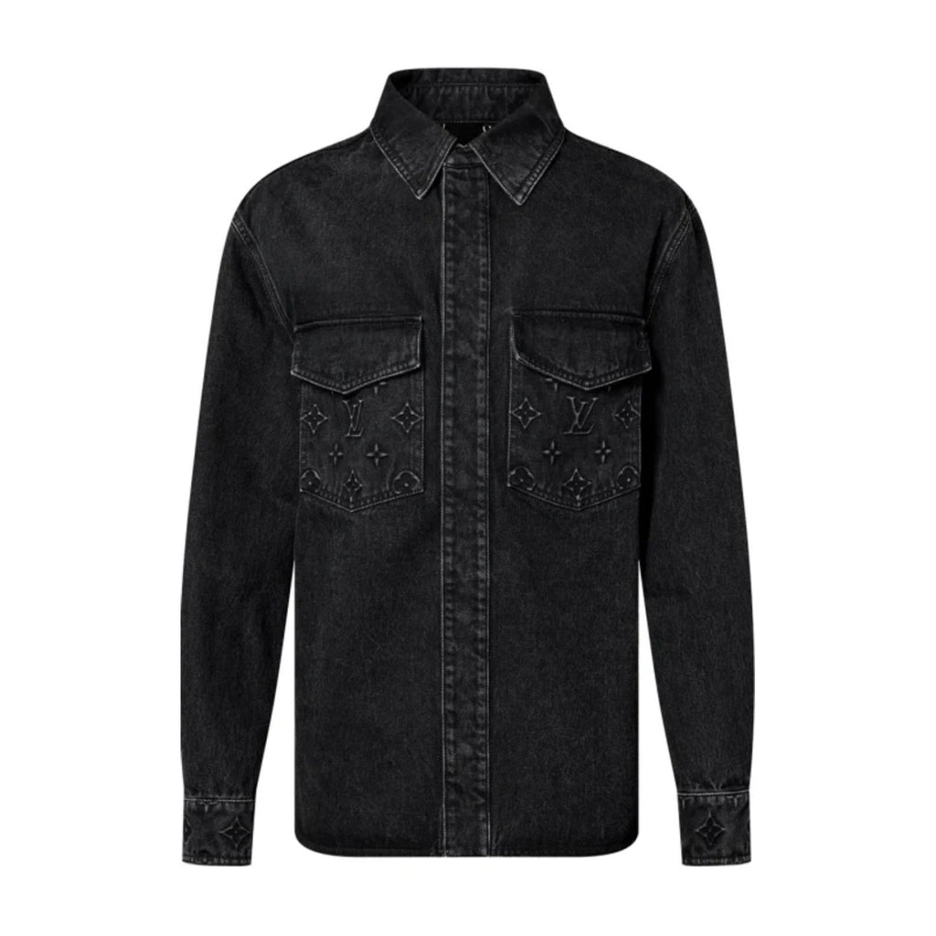 Louis Vuitton Men's Fall/Winter Three-dimensional Embossed Pocket Denim Jacket Pants Set Suit #97227