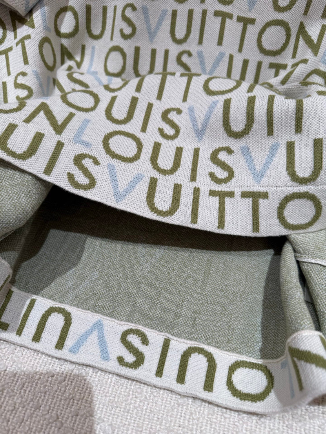 LOUIS VUITTON Jacquard Signature Short-Sleeved Crewneck #377408