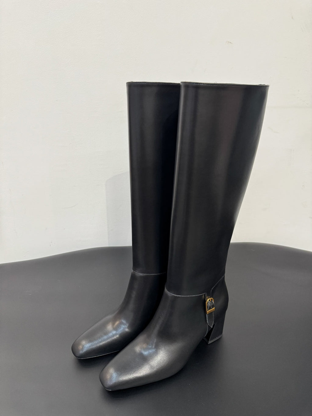 Saint Laurent Women's JULIA Boots In Smooth Leather In Black #329674