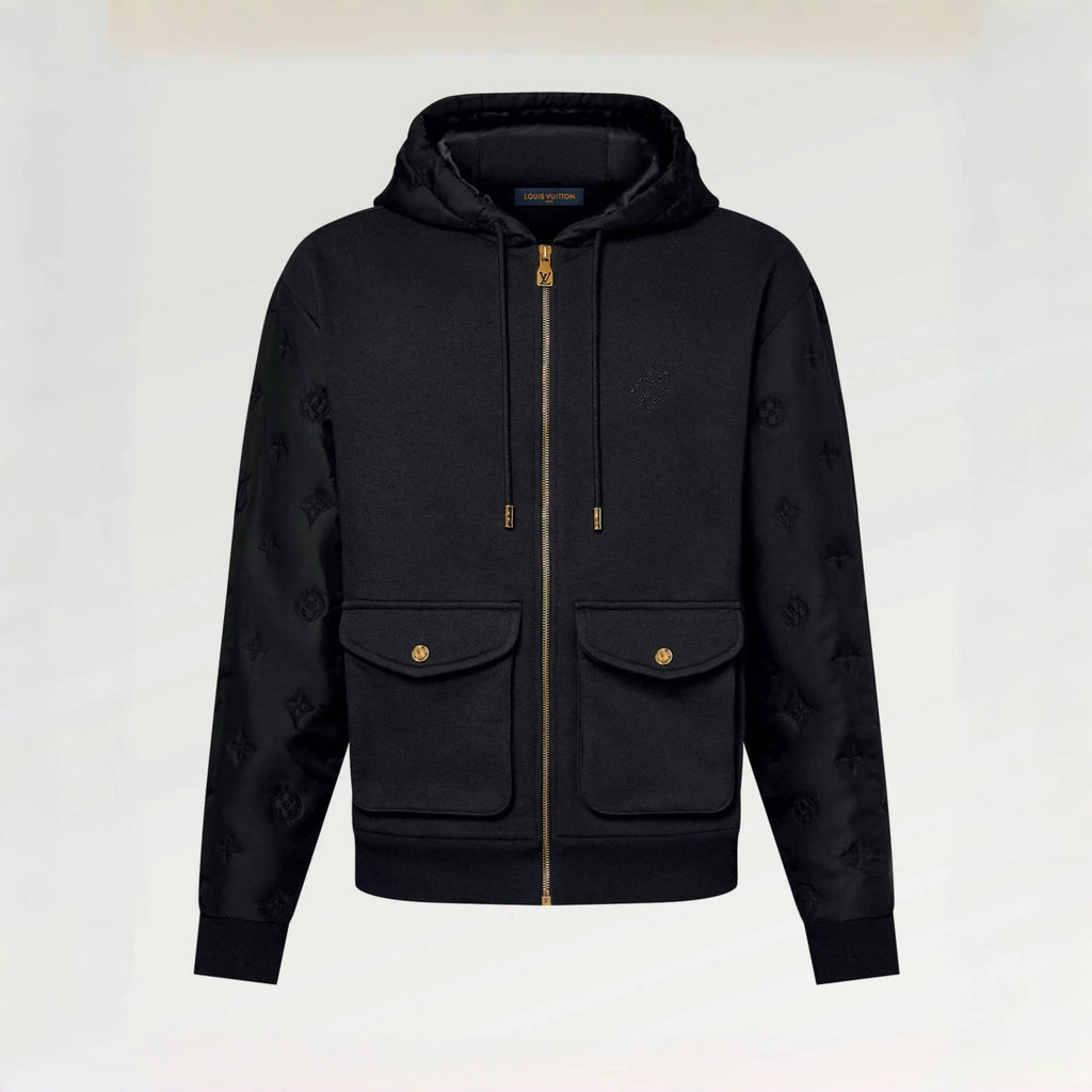 Louis Vuitton Men's Spring/Fall Fashion Casual Solid Color Hooded Zipper Long Sleeve Jacket #78761