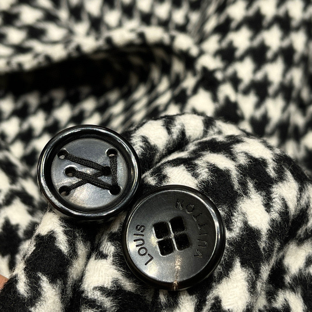 Louis Vuitton Thousand Bird Plaid Double Breasted Jacket Ngvp #6777