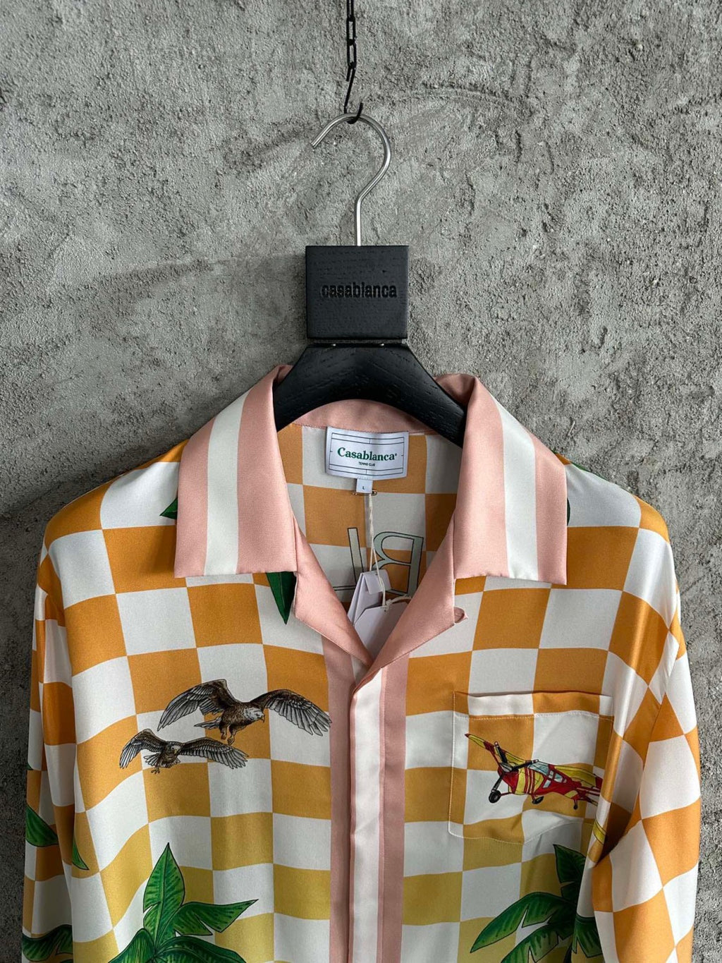 Casablanca Pink Plaid Long Sleeved Buttoned Shirt #21694