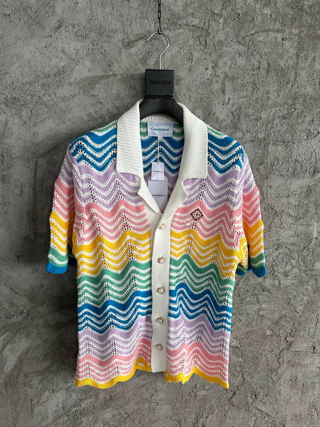 Casablanca Paris Gradient Wave Knit Shirt Shorts #336937