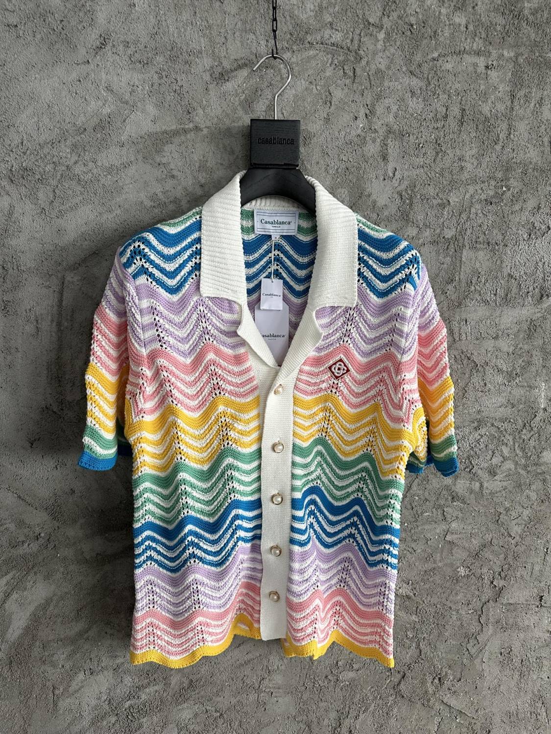 Casablanca Paris Gradient Wave Knit Shirt Shorts #336937