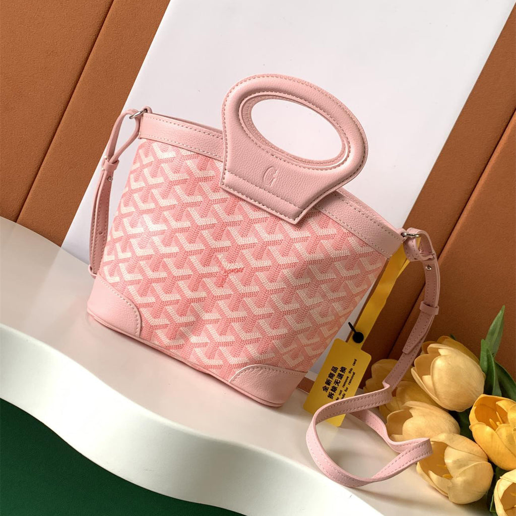 GOYARD Beluga Women's Y-shaped Floral Print Adjustable Detachable Shoulder Strap Canvas And Calfskin Shoulder Mini Bag Crossbody Handbag Bags #77441