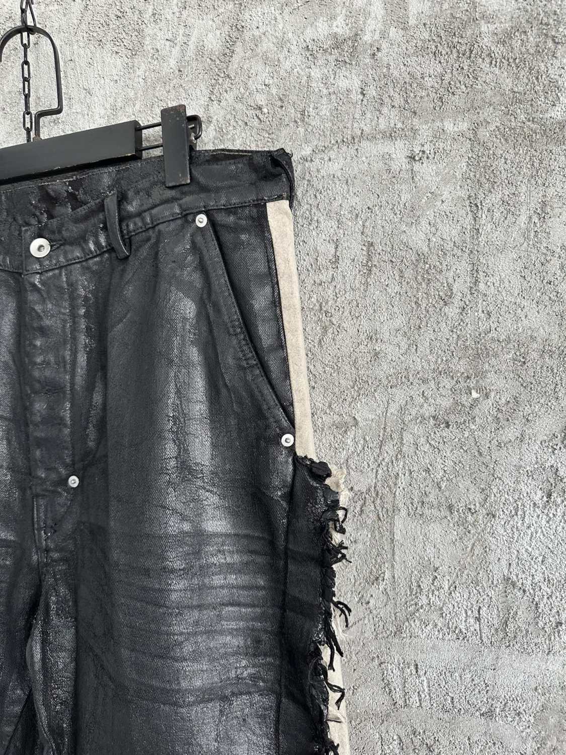 Rick Owens Waxed Colorblock Wide-leg Pants #334947