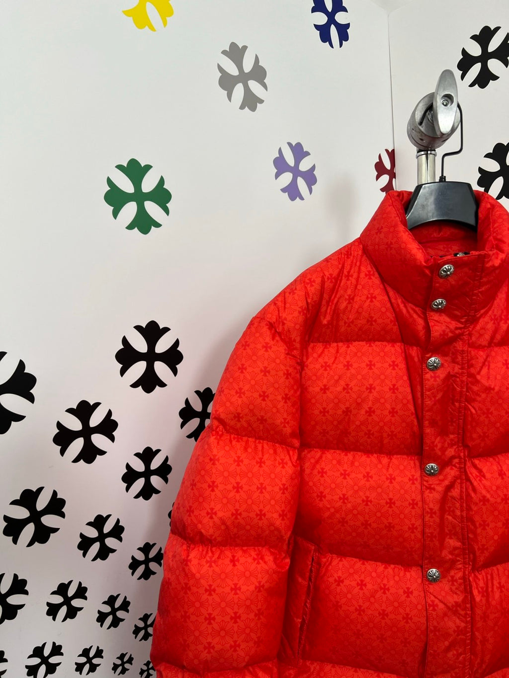 Chrome Hearts Red Goose Down Jacket #375548
