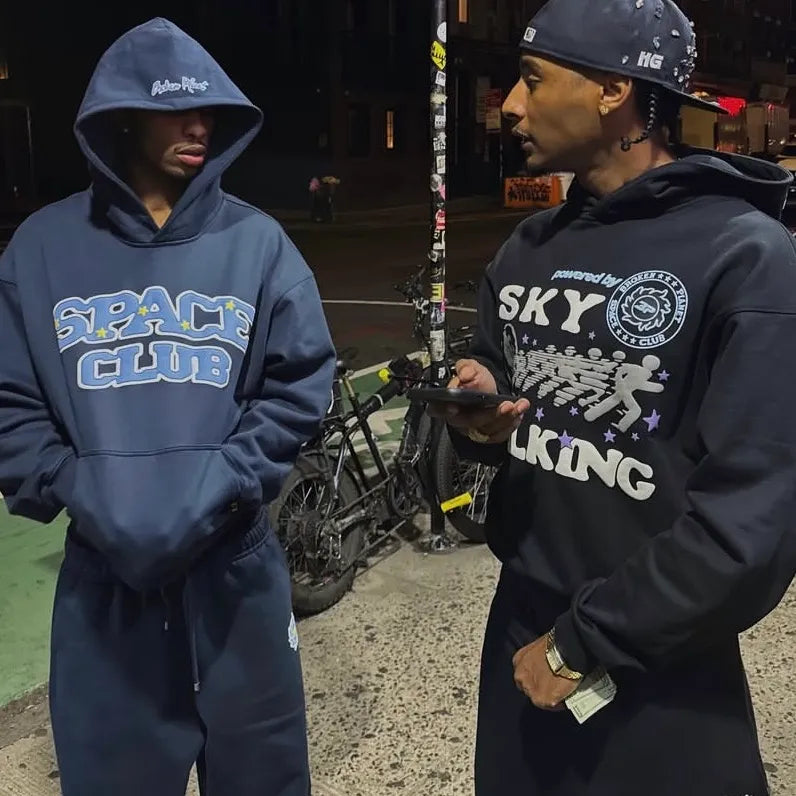 Broken Planet Sky Walking Hoodie Black