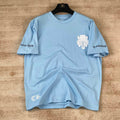 Chrome Hearts Men's and Women's Summer Blue Cotton Round Neck Loose Fit Short Sleeve T-shirt #98569