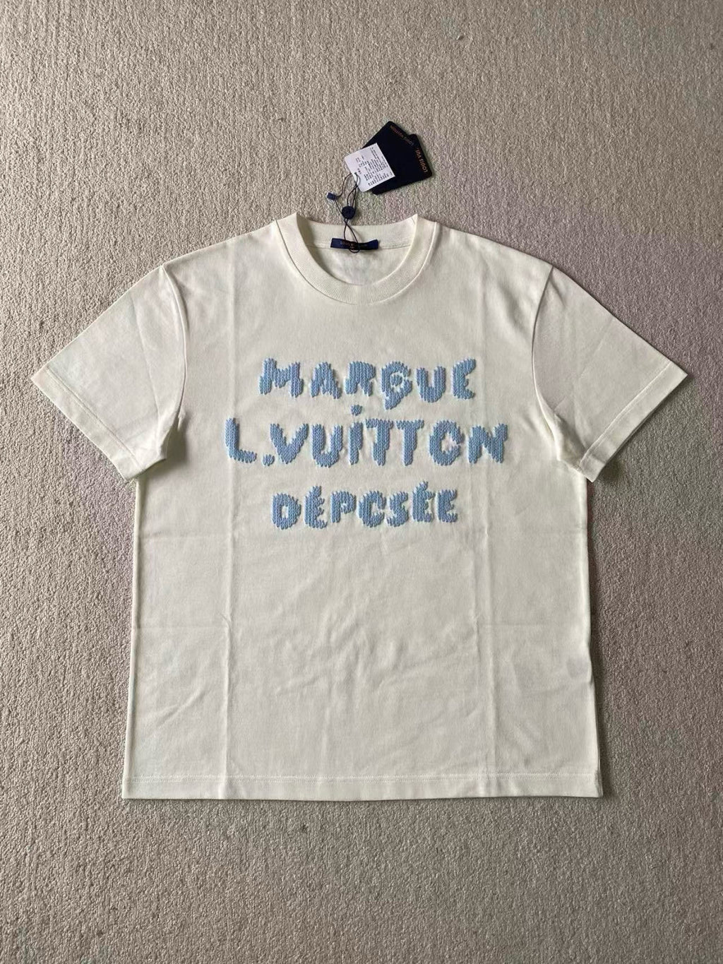 Louis Vuitton Summer Fashion Casual Solid Color Crew Neck Embroidered Short Sleeve T-Shirt #78894