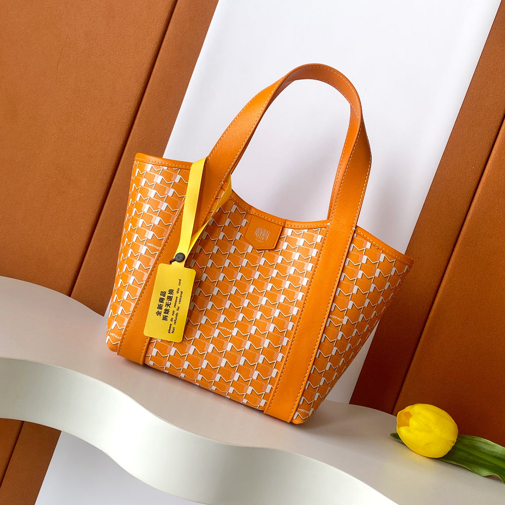 Moynat Duo Tote BB Women's Classic Two-Tone Leather Clutch Tote Handbag Bag  Bags  #78913