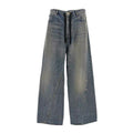 Balenciaga Men's And Women's Seasonal Lace Up Waistband Vintage Broken High Street Gradient Straight Leg Jeans Pants Ngvp #8765