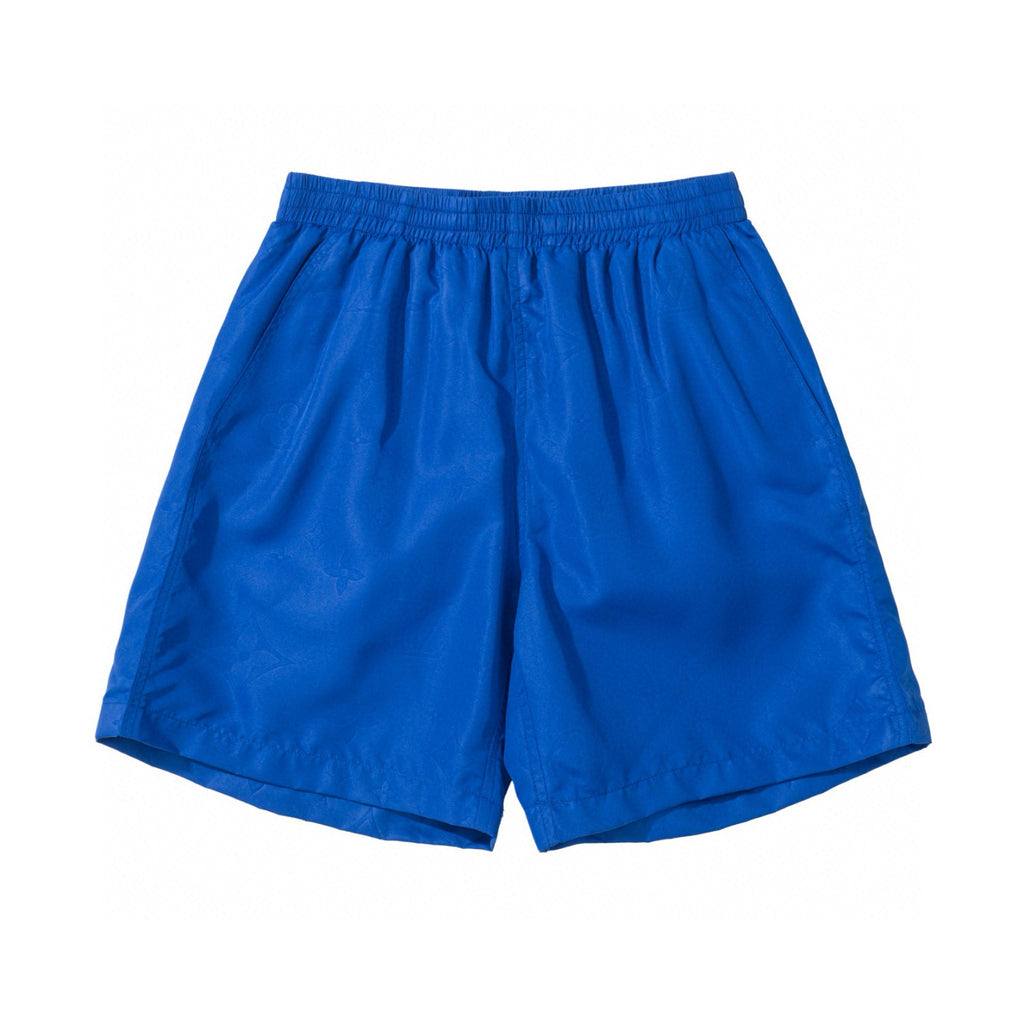 Louis Vuitton Men's Summer Solid Color Logo Full Print Drawstring Elastic Waist Casual Shorts Pants #98982