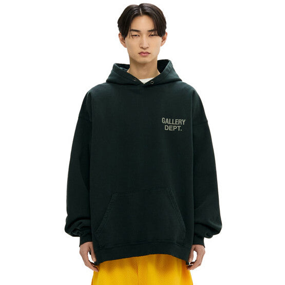 Gallery Dept. Men's And Women's  Spring/fall Fashion Casual Retro Hooded Pullover Long Sleeve Logo Sweatshirt With Letter Print Fleece Lining Sweatshirt  #79267