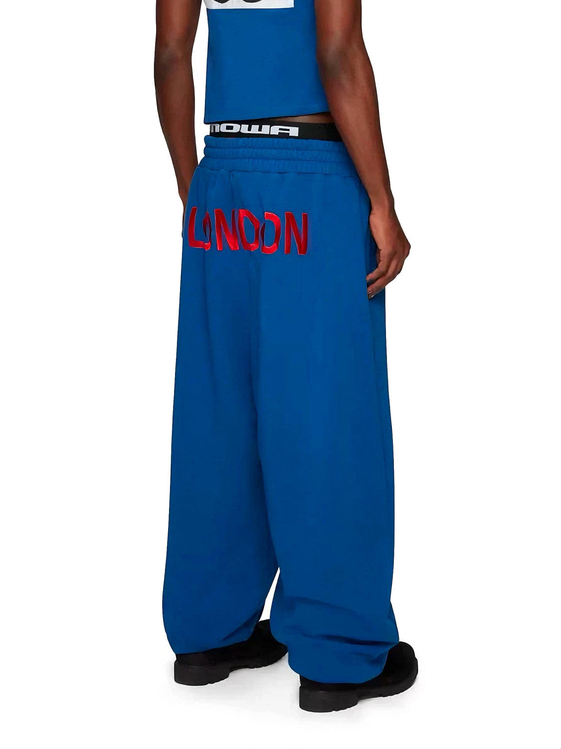 Mowalola Atl Opium Yvl Style Angel War Horse Embroidered Baggy Loose Wide Leg Sweatpants Men's Spring And Fall Fashion Pants #81432