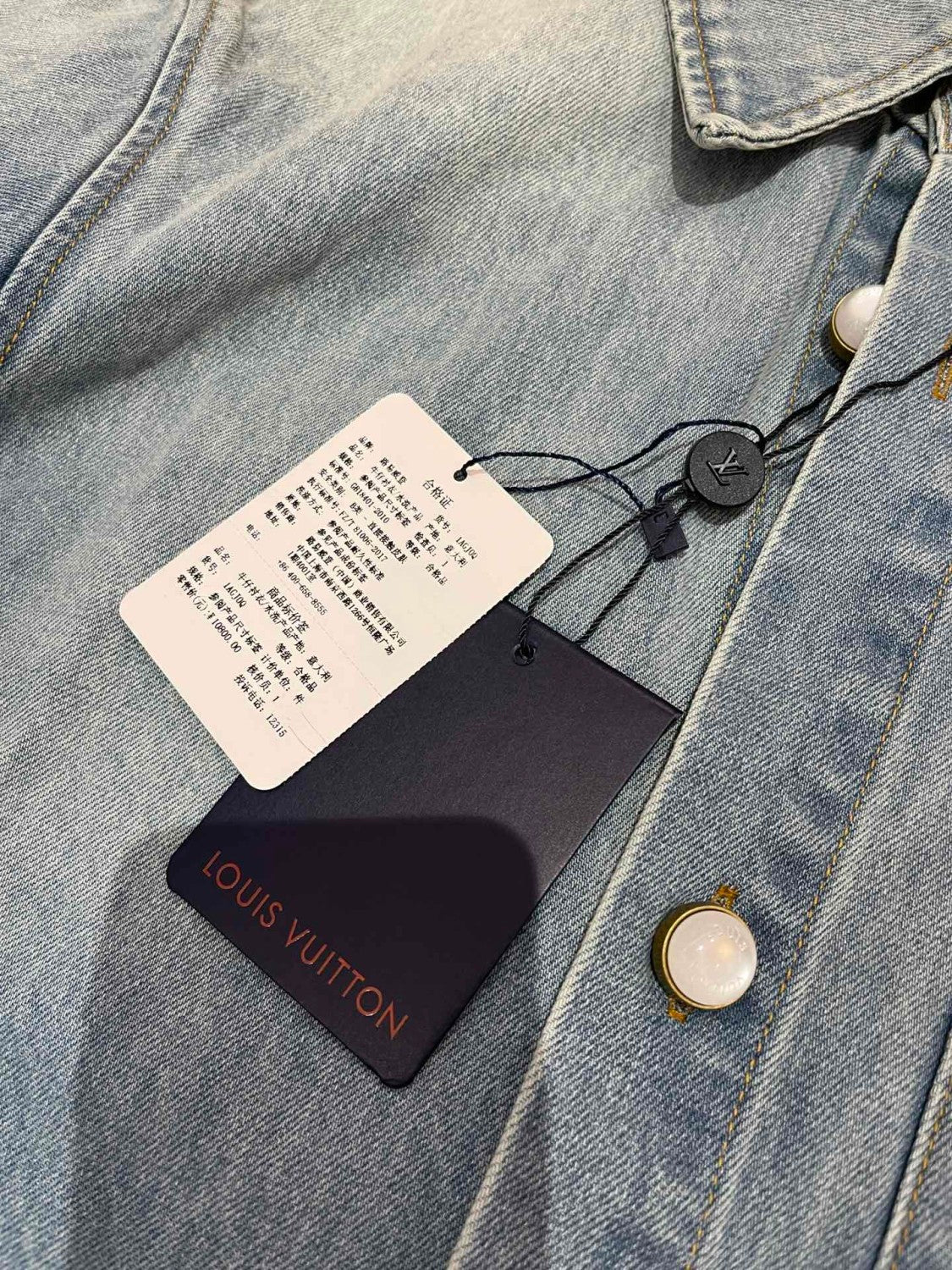 Louis Vuitton Men's Summer Blue Logo Letter Printed Pocket Single Breasted Short Sleeve Denim Shirt #74716