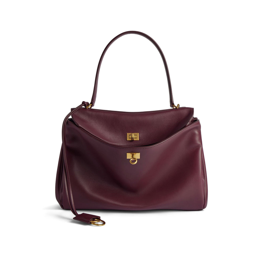 Balenciaga Women's Fashion Rodeo Medium Handbag Casual Pure Color Cowhide Leather Shoulder Crossbody Bags Bags 7897722AA4U1000 Ngvp #9916