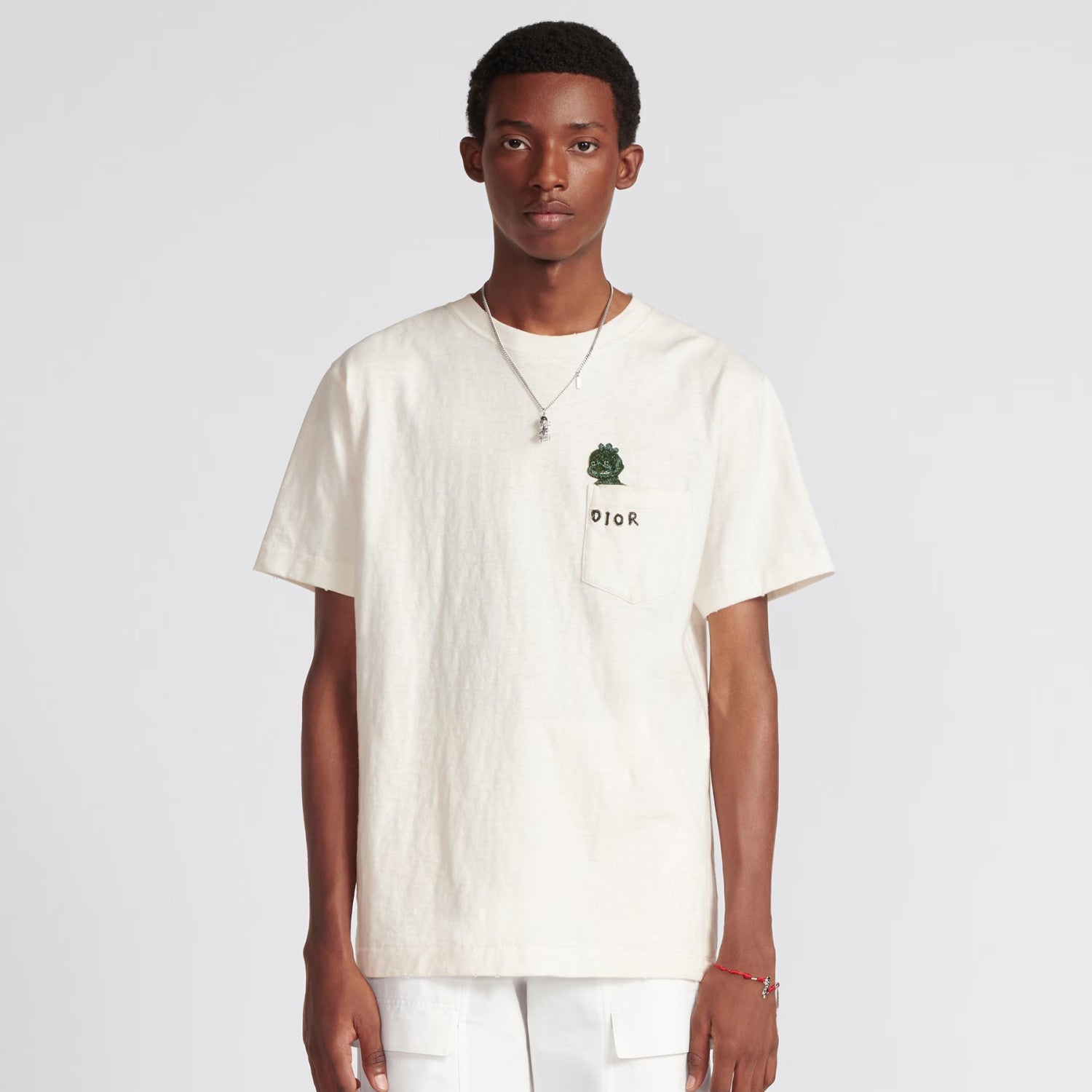 Dior Men's Summer Chest Embroidery Logo Cotton Round Neck Short Sleeve T-Shirt #97849