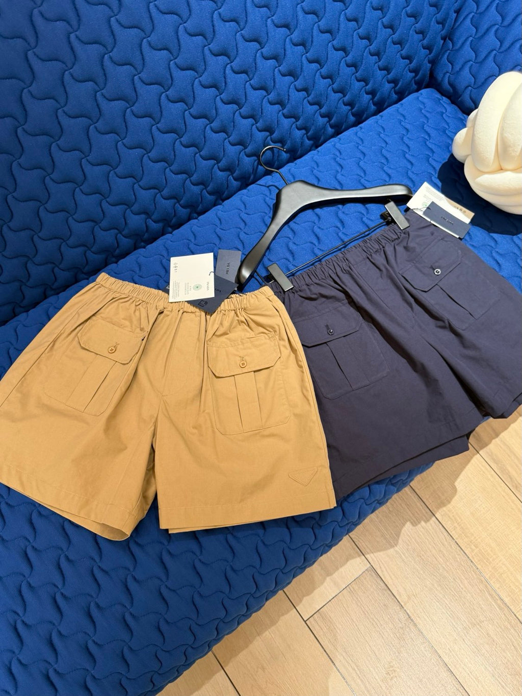 PRADA Khaki Cotton Poplin Bermudas #377406
