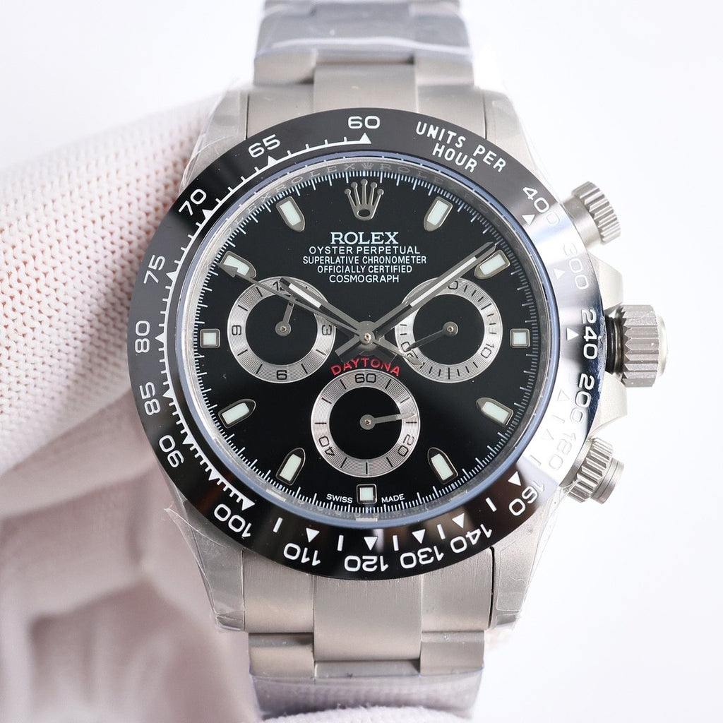 Rolex Mens Rolex Dinatone Case Strap 904L Steel Mechanical Watch Black Dial Wristwatch ?#71588