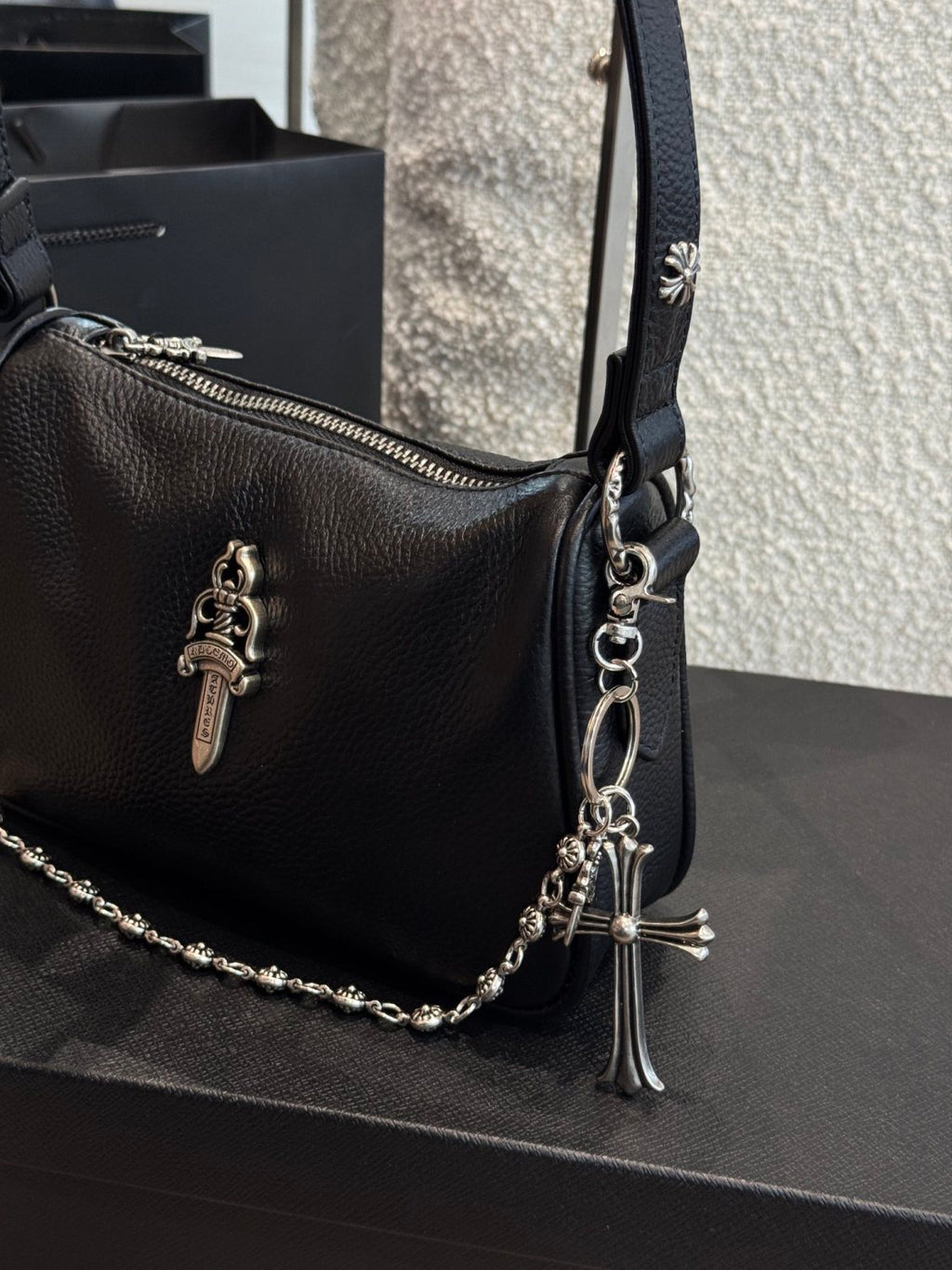 Chrome Hearts Women's Solid Silver Accent Tote Underarm Shoulder Bag Bags #75647