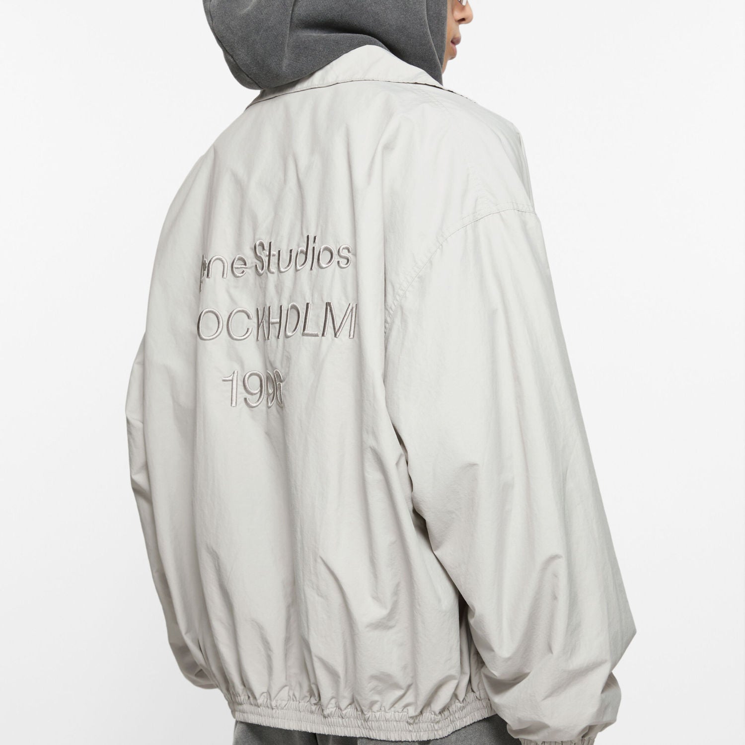 Acne Studios Men's And Women's Fashion Casual High-neck Zipper Embroidered Logo Long-sleeve Trench Coat Jacket #78512