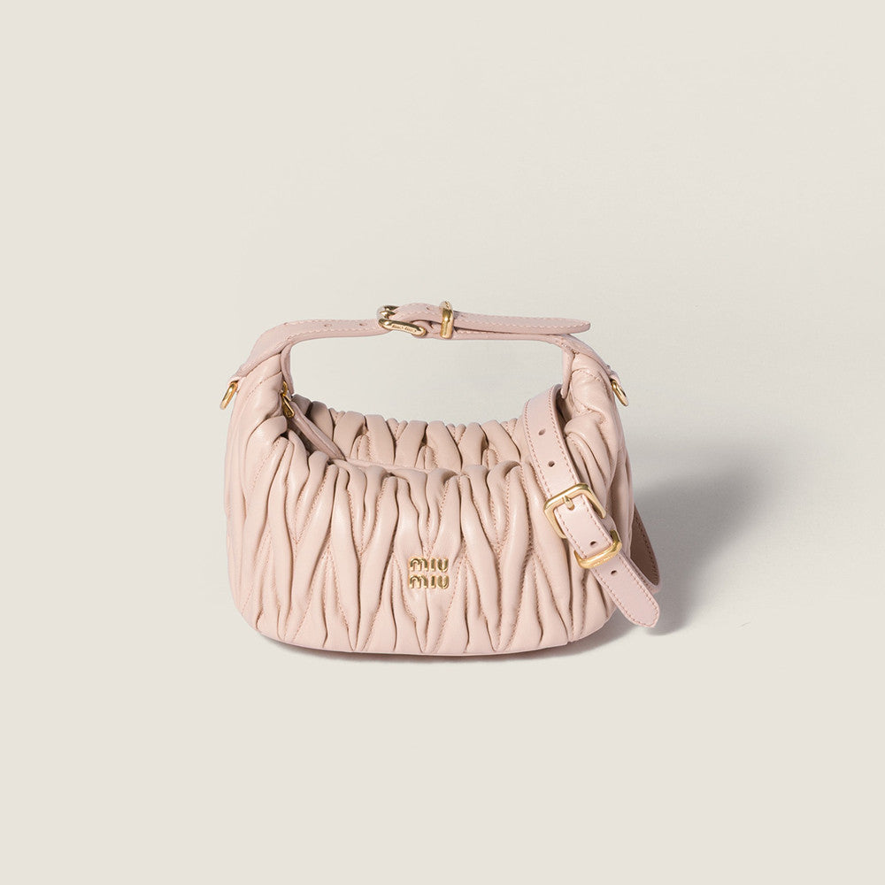 MiuMiu Matelassé Nappa Soft Leather Makeup Bag Black #334668
