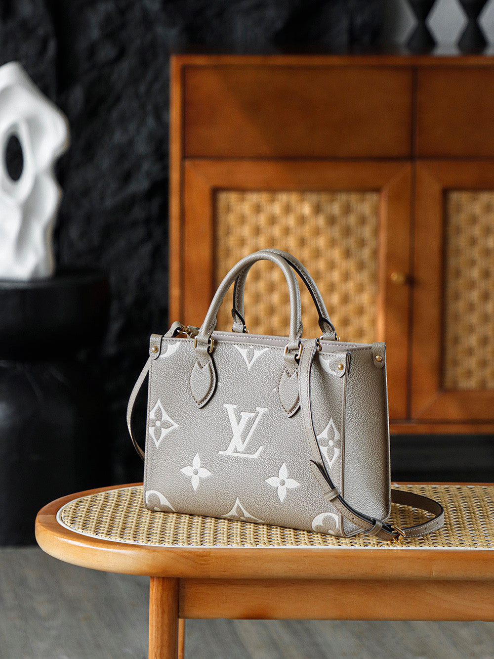 Louis Vuitton OnTheGo PM Bicolor Monogram Empreinte Leather Women's Handbags #333041