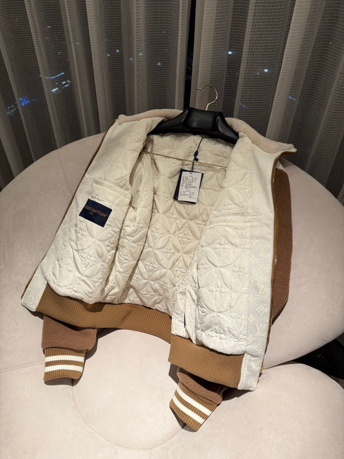 Louis Vuitton Men's Monogram Blouson With Shearling Collar 1AJBCW #334771