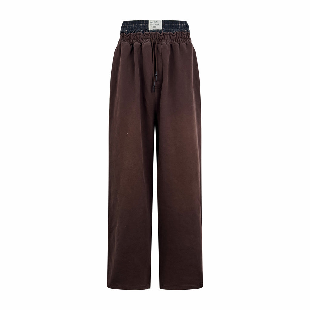 Acne Studios Layered logo sweatpants Dark Brown #336631