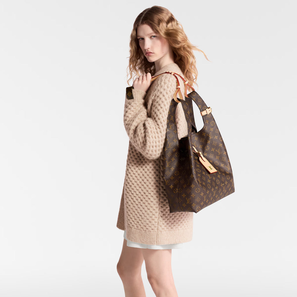 Louis Vuitton Women's ATLANTIS Large Handbags Logo Full Printed Canvas Solid Color Shoulder Crossbody Bags M46817 #81168