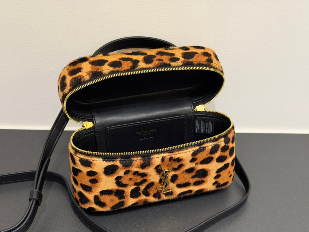 Saint Laurent GABY vanity bag in pony hair leather in Brown #336879