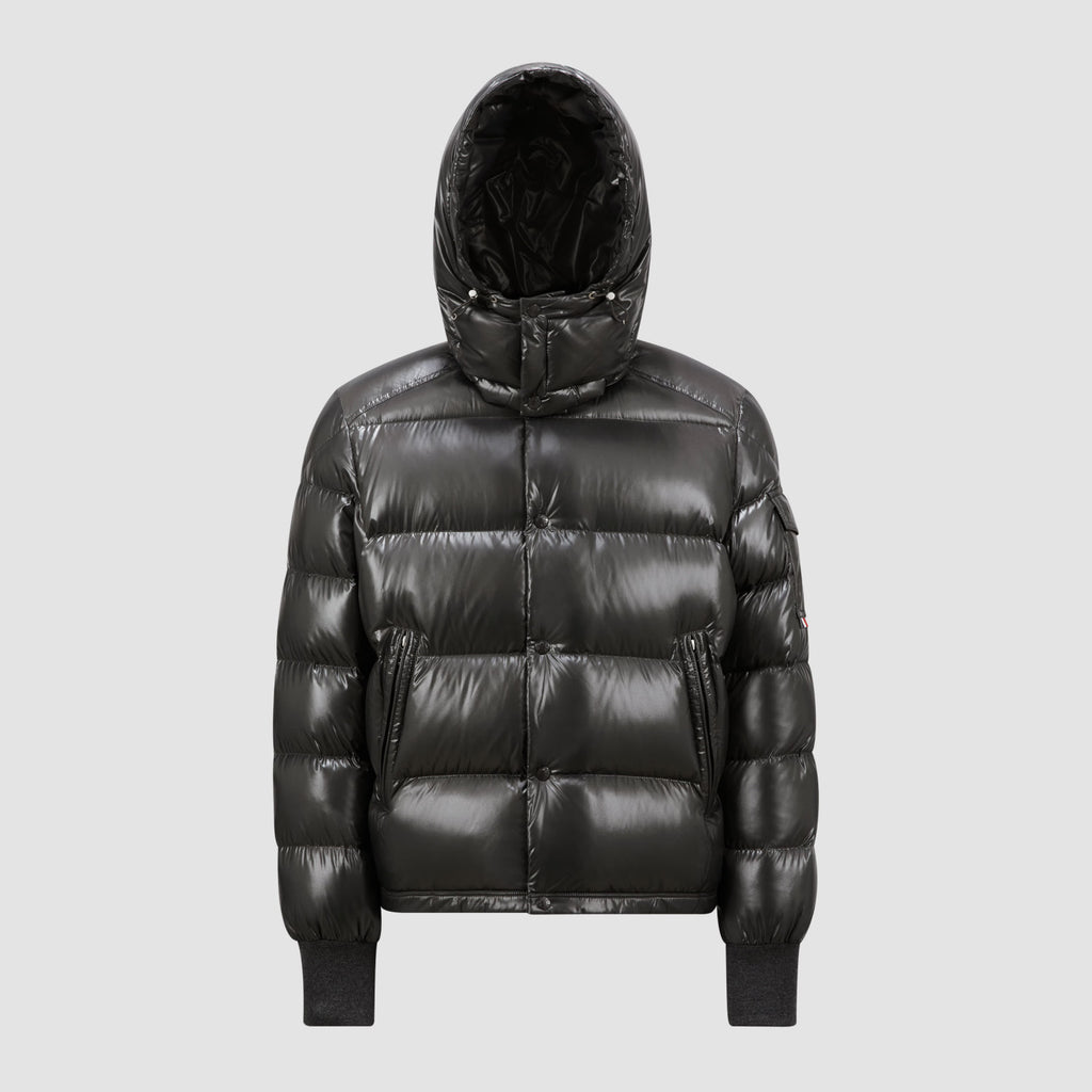 Moncler Men's Autumn and Winter Solid Color Nylon Waterproof Fabric Hooded Zipper Long Sleeve Puffer Down Jacket #73749