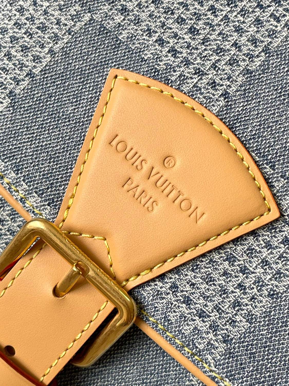 Louis Vuitton Montsouris Men's Solid Vintage Magnetic Buckle Closure Coated Canvas Denim Shoulder Crossbody Bag Bags #76845