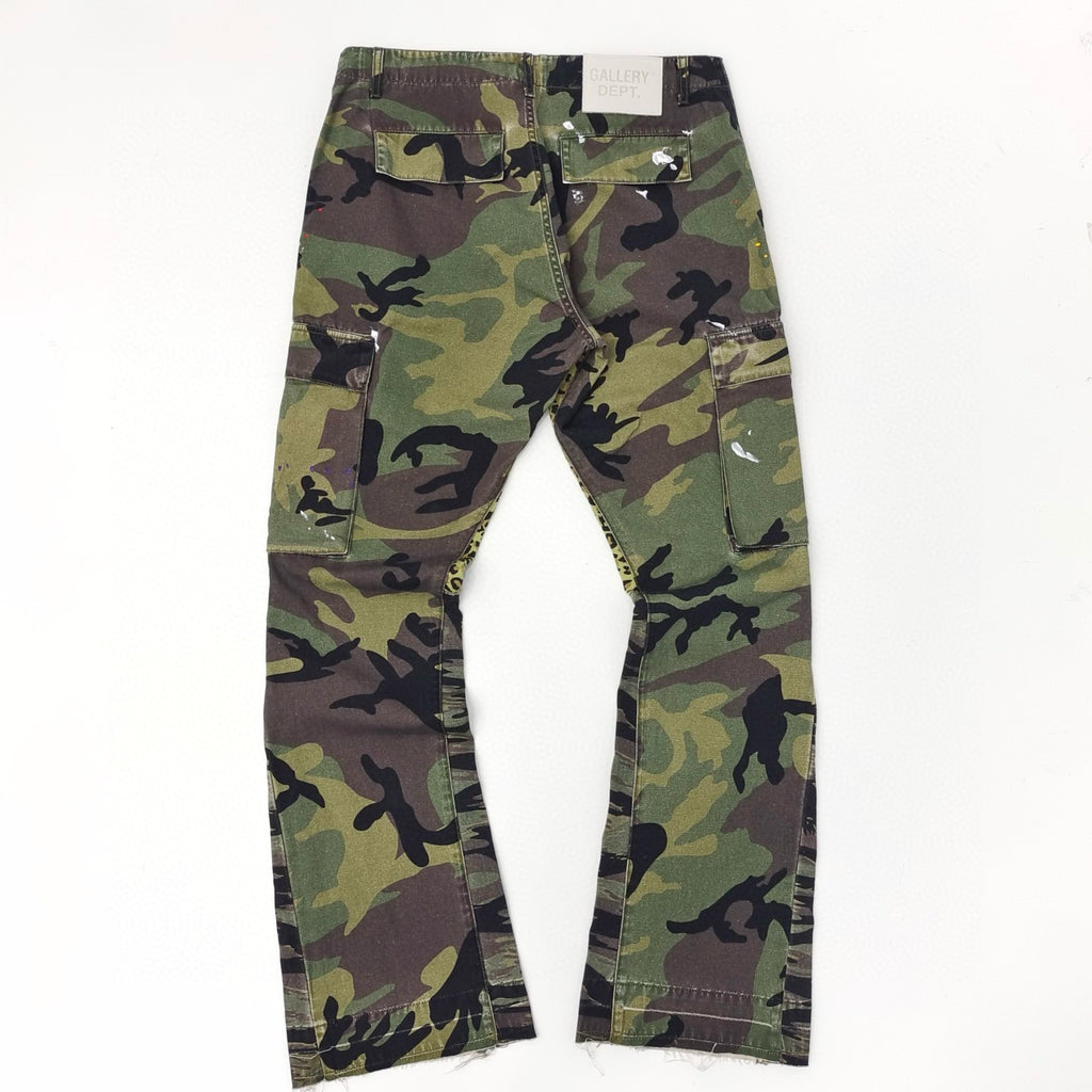Gallery Dept Men's Women's Four Seasons Camouflage Colorblocking Washed Pants Pocket Zipper Casual Straight Leg Pants Ngvp #7874