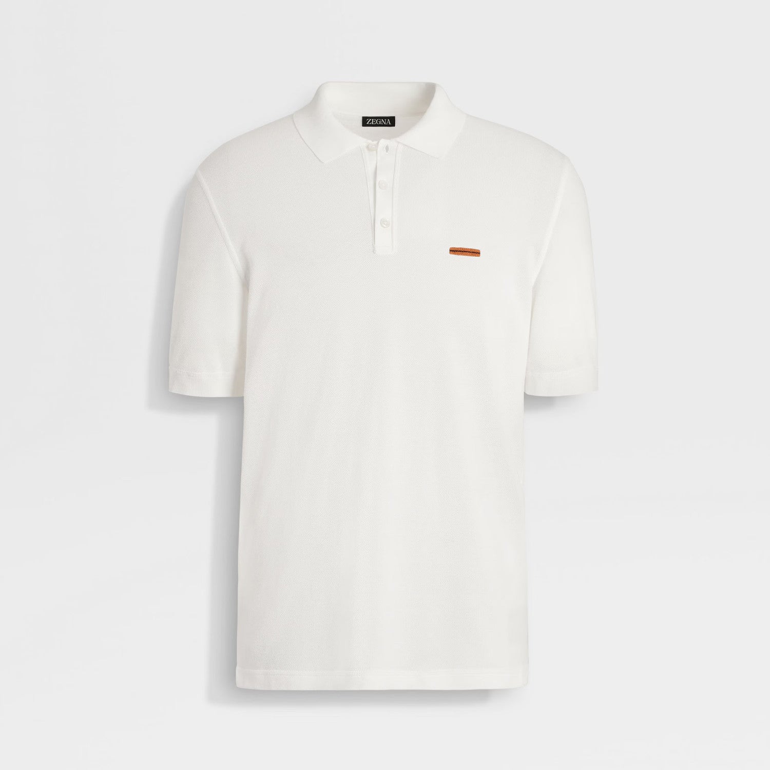 Ermenegildo Zegna Men's Summer Solid Color Breathable Beaded Cotton Fabric Polo Neck Short Sleeve T-Shirt #76929