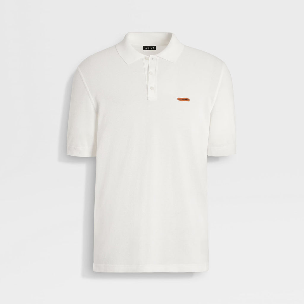 Ermenegildo Zegna Men's Summer Solid Color Breathable Beaded Cotton Fabric Polo Neck Short Sleeve T-Shirt #76929