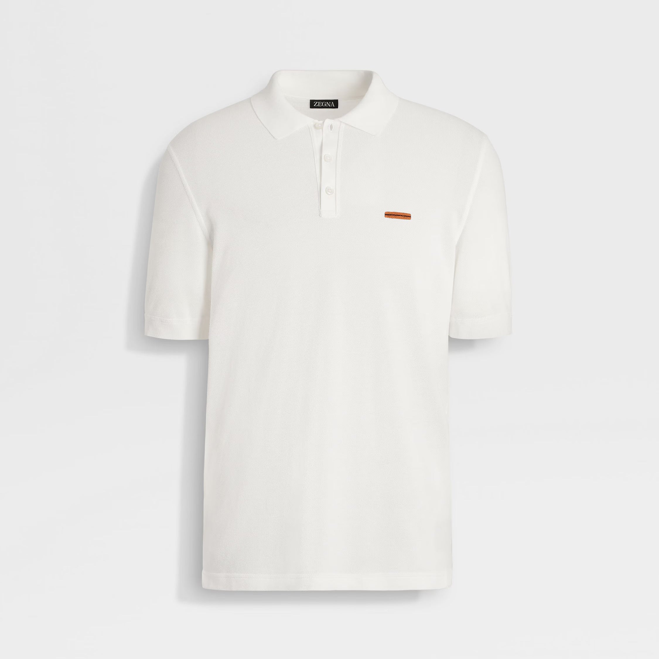 Ermenegildo Zegna Men's Summer Solid Color Breathable Beaded Cotton Fabric Polo Neck Short Sleeve T-Shirt #76929