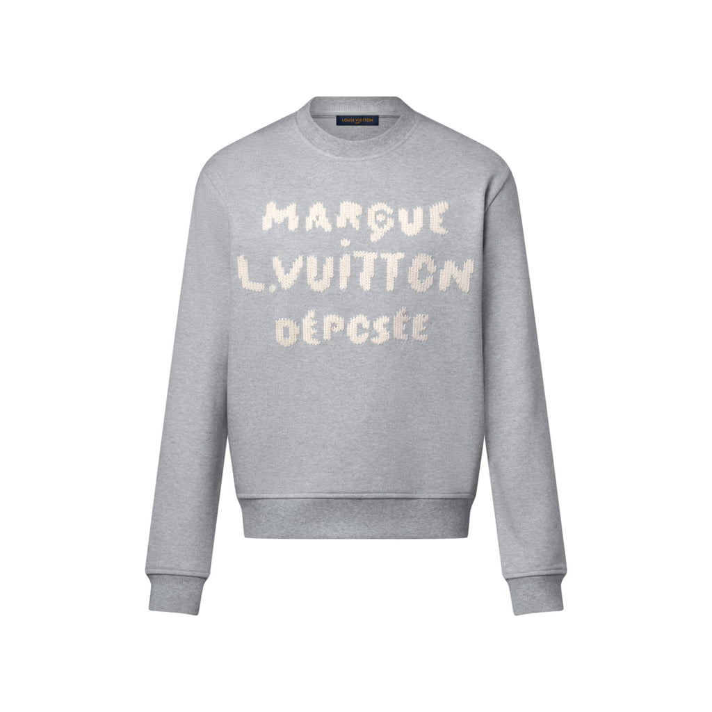 Louis Vuitton Men's Spring/fall Casual Solid Color Crewneck Long Sleeve Sweatshirt With Embroidered Logo Sweatshirt #79166