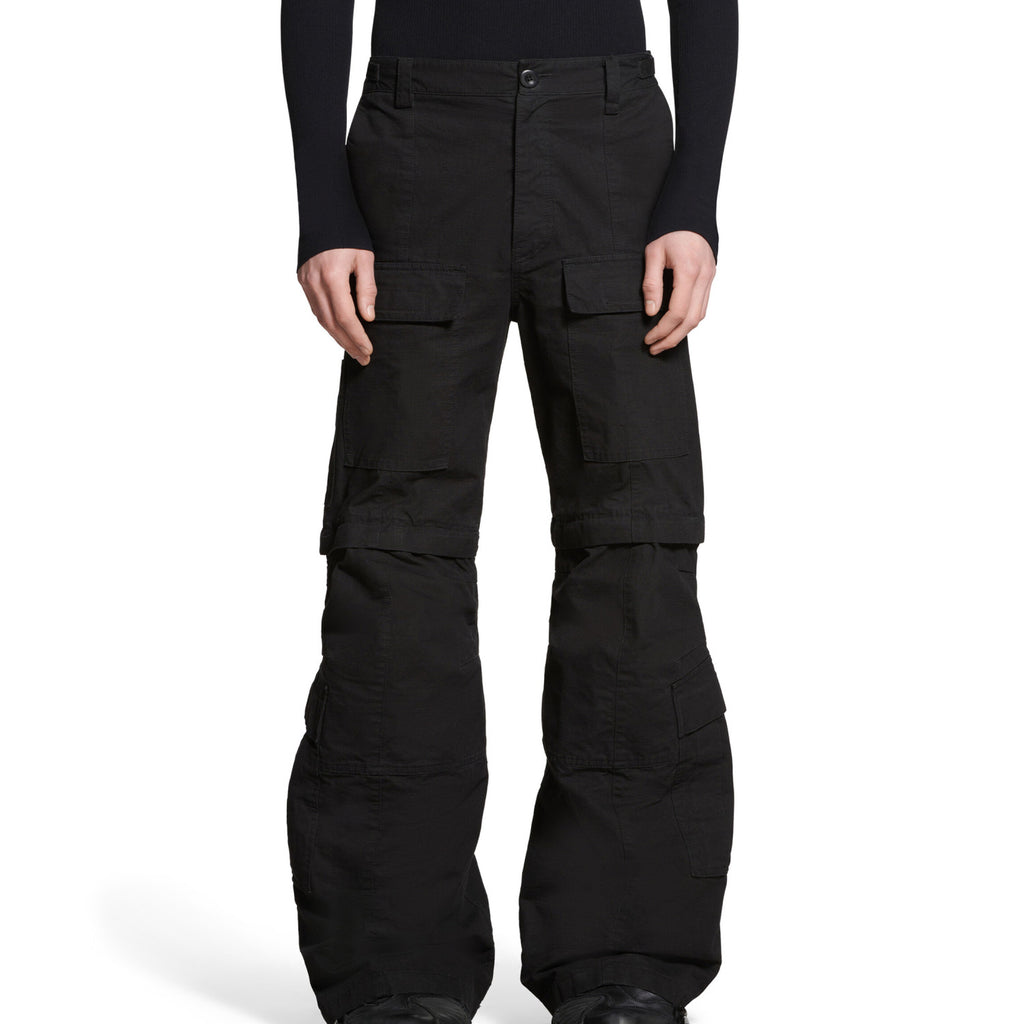 Balenciaga Men's Women's Four Seasons Solid Color Cotton Zipper Loose Flare Casual Work Pants Ngvp #7247