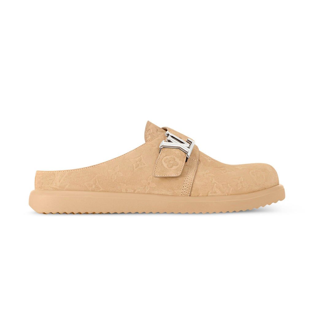 Louis Vuitton LV Easy Mule Men's And Women's Summer Solid Color Letter Print Suede Leather Birkenstock Shoes #77925