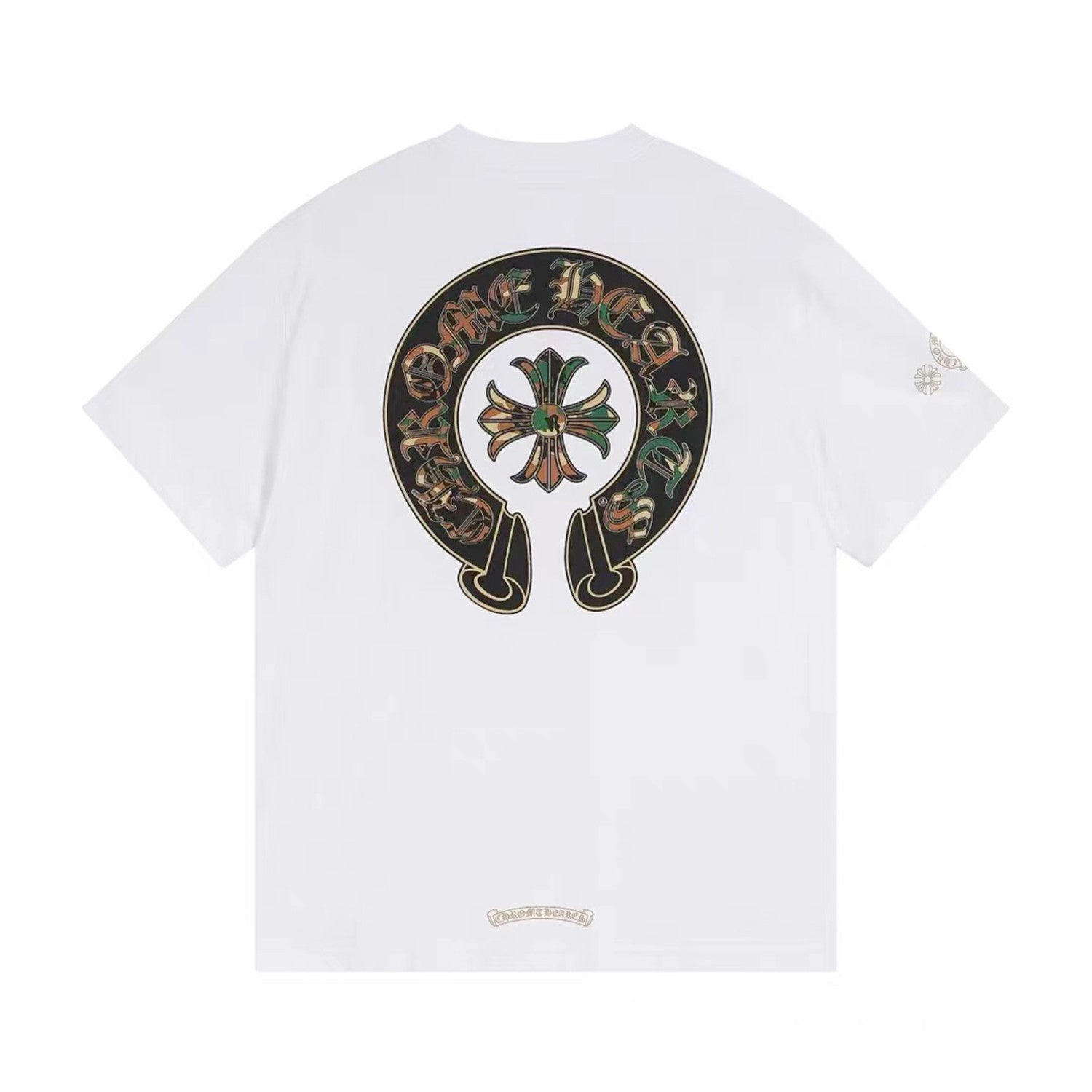Chrome Hearts Men's Spring. Summer And Fall Logo Print Casual Round Neck White Fitted Straight Long Sleeve Short Sleeve T-Shirt #98695