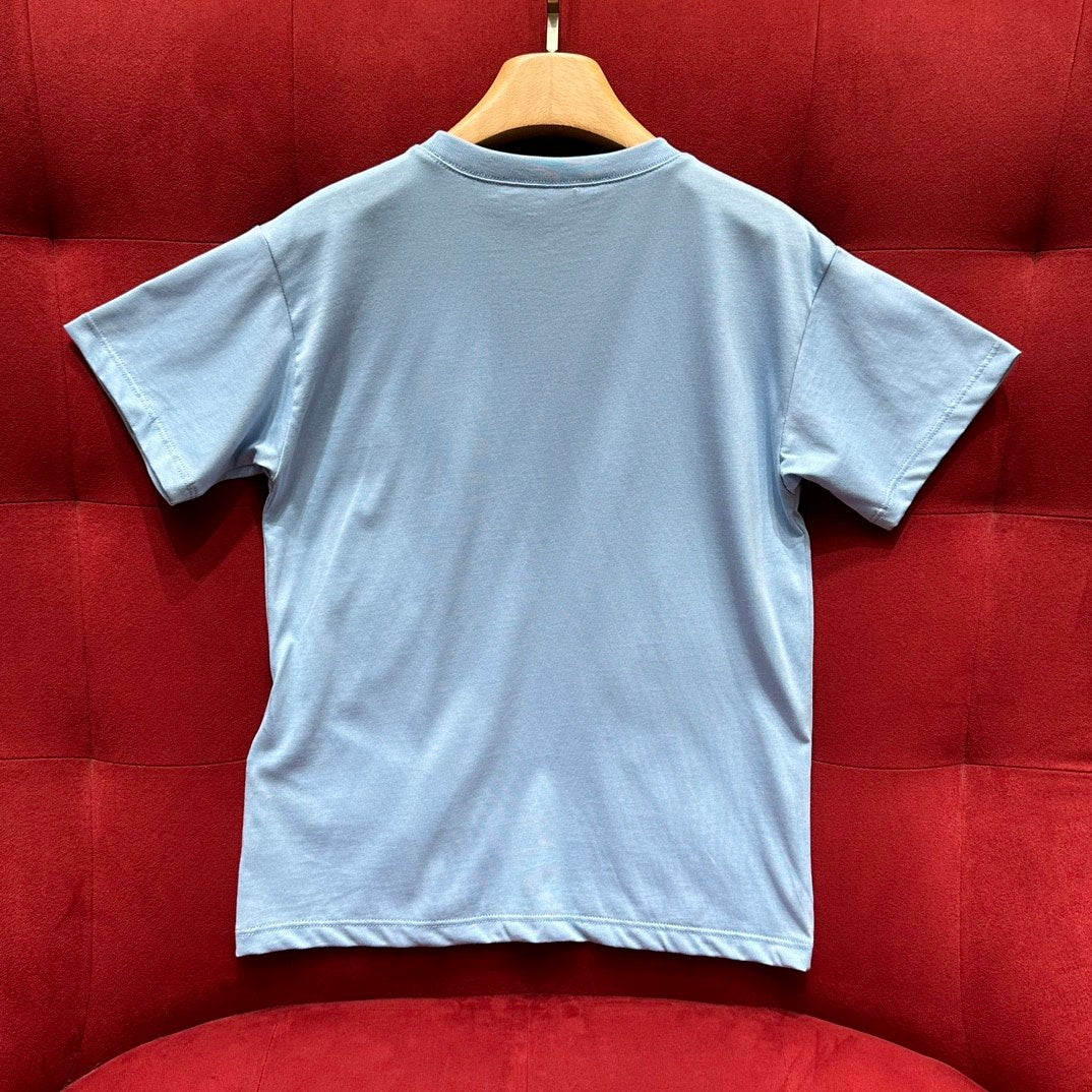 Gucci Kid's Summer Solid Color Animal Print Cotton Short Sleeve Round Neck T-Shirt #31344