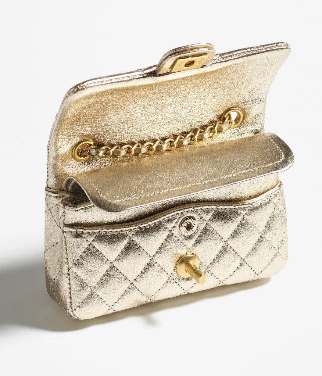 Chanel Women's Solid Color Chain Strap Flap Leather Mini Pendant Bag Bags AP4760-B21223-U0509 #77494