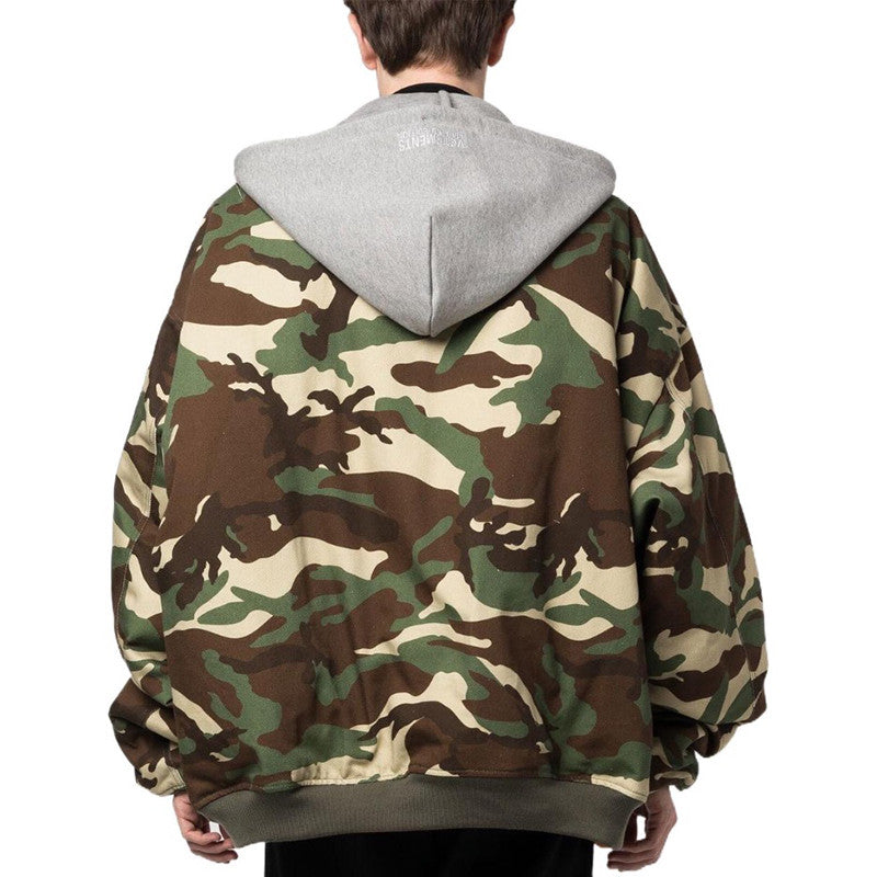 Vetements Men's Women's Fall And Winter Casual Fashion Printing Drawstring Zipper Hooded Reversible Jacket Jacket Ngvp #7443