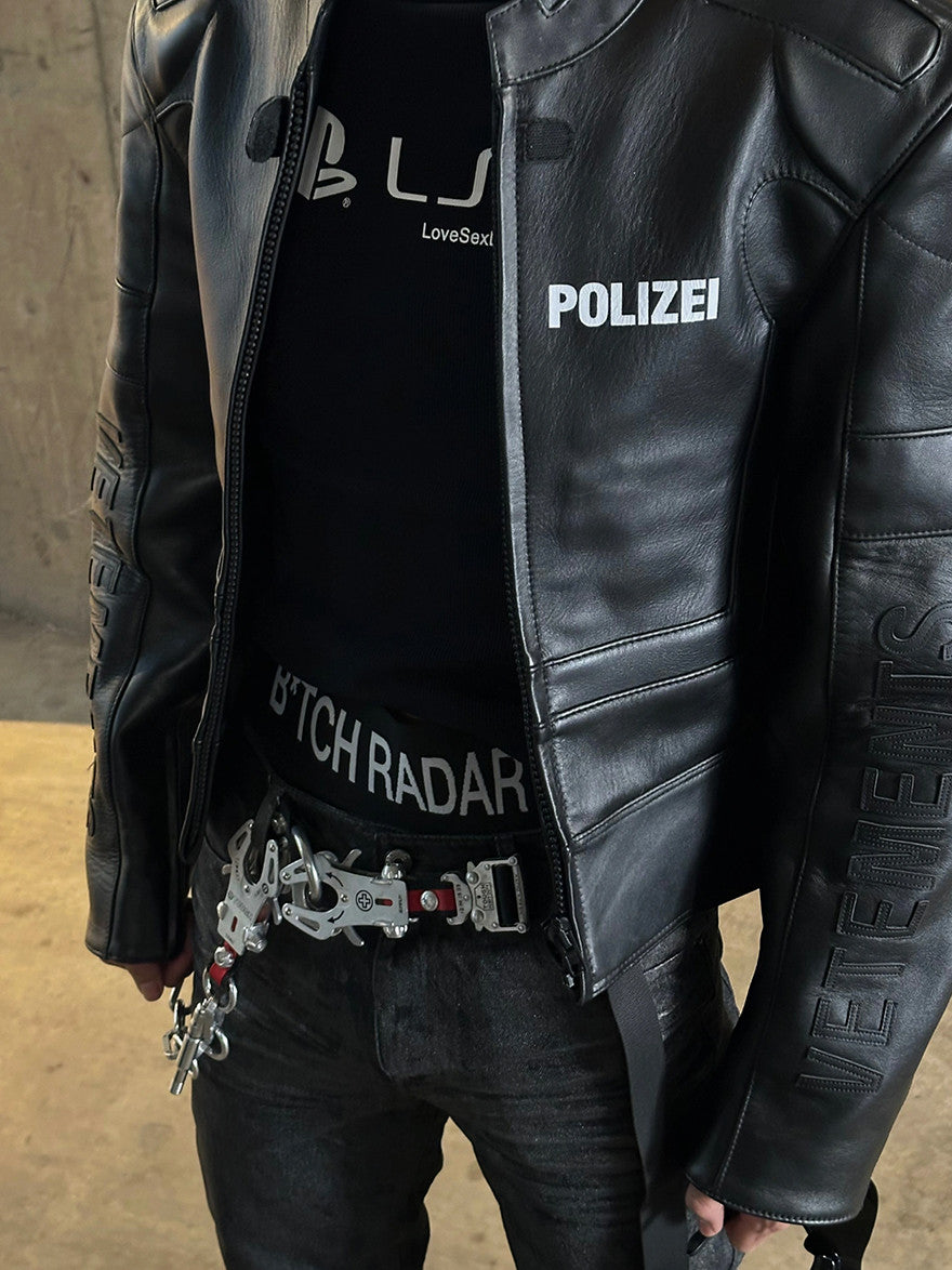 Vetements Men's Fall And Winter Motorcycle Biker Shoulder Pad Leather Jacket Thickened Cotton Short Jacket Ngvp #1895