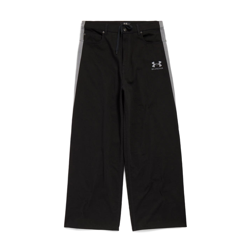 Balenciaga Men's Spring & Autumn Logo Printed Solid Color Lace-Up Mid-Rise Straight Leg Casual Pants #74653