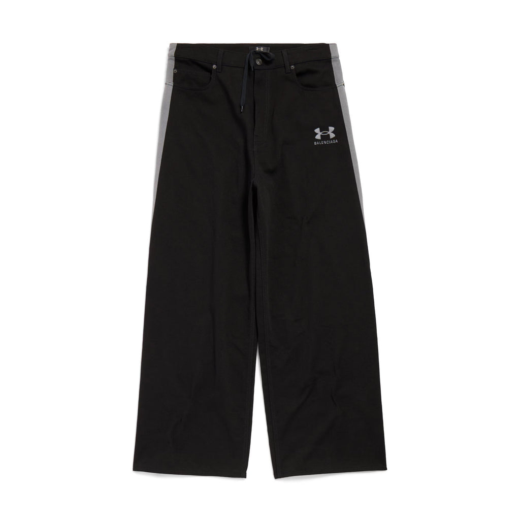Balenciaga Men's Spring & Autumn Logo Printed Solid Color Lace-Up Mid-Rise Straight Leg Casual Pants #74653